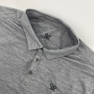 Vortex‎ Polo Shirt Mens XXL Gray Space Dye Short Sleeve Performance Outdoors 2XL
